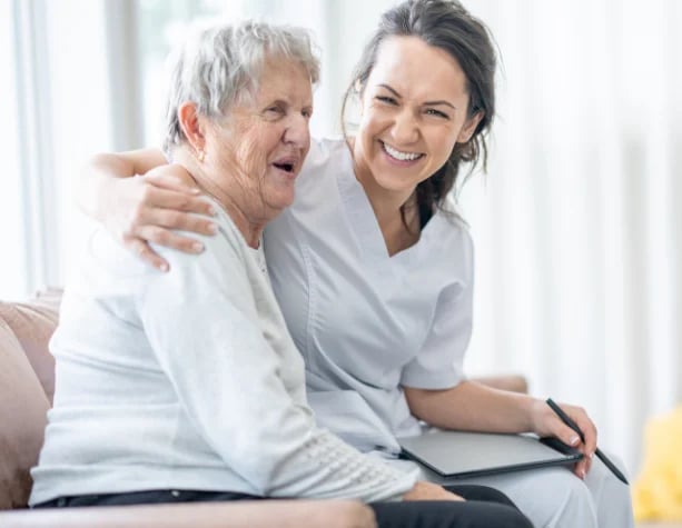 Adelaide Continence Nurse Specialist conducting an in-home continence assessment